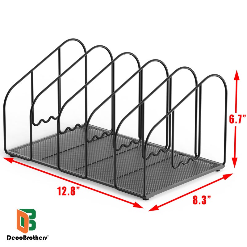 Deco Brothers منظم ملفات ديكو براذرز للمكتب، 5 أقسام، أسود - Image 3